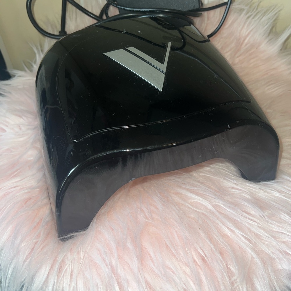 Black Nail Dryer with Silver Logo